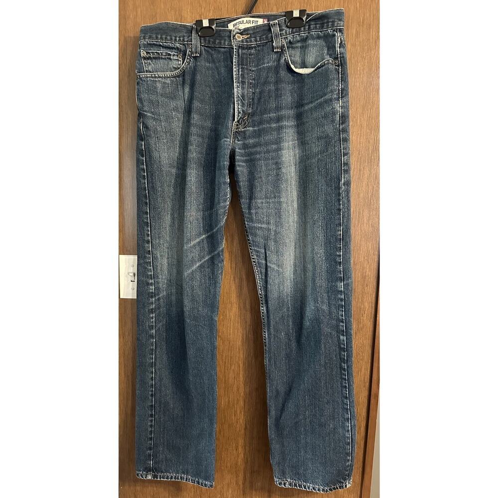 Levis classic denim 505 blue jeans men size 36x34 comfort regular fit straight